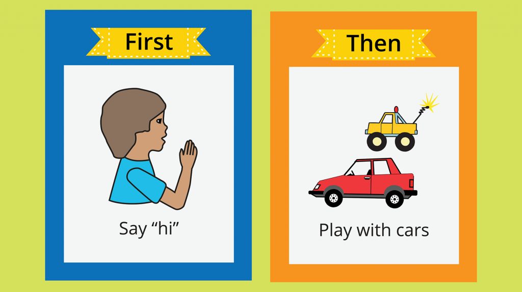 first say hi then play with cars